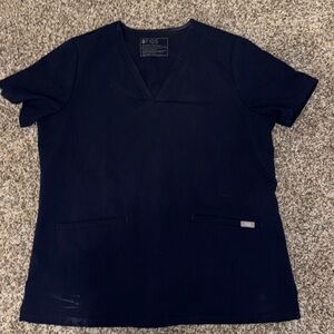 Figs Navy Blue Casma 3 Pocket Top